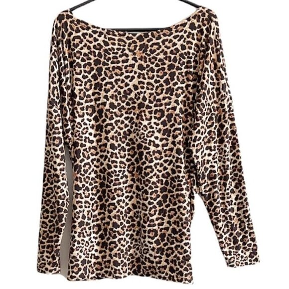 Fashion Nova Don't Get This Twisted Leopard Twist Long Sleeve Top - M - Picture 4 of 9